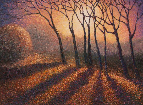 Diana Torje, Autumn Shadows, 2018, Acrylic on Canvas-CHG-915688