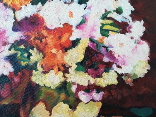 Diana Torje, Colored Flowers, 2018, Oil on Canvas-CHG-918145