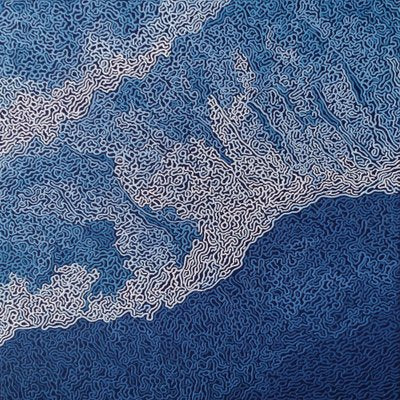 Diana Torje, Indigo Breeze, 2023, Acrylic on Canvas-CHG-2031007