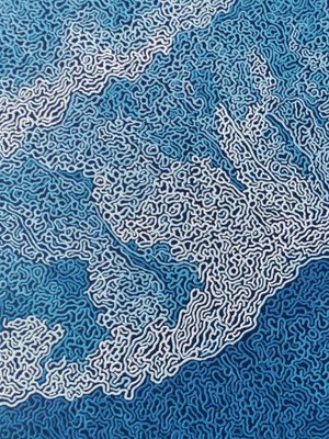 Diana Torje, Indigo Breeze, 2023, Acrylic on Canvas-CHG-2031007