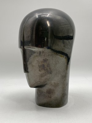 Dietrich Löwe, Head Sculpture, Glazed Ceramic, 1970s-CZ-1752498