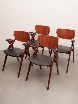 Dining Arm Chairs by Arne Hovmand-Olsen for Mogens Kold, 1960s, Set of 4-KL-2016930