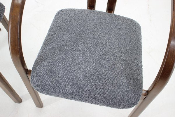 Dining Chair in in Grey Bouclé Fabric by Ton, 1980s-TZ-1256619