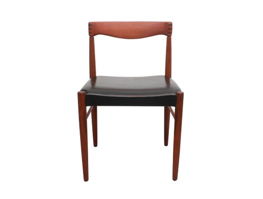 Dining Chair in Teak & Leather by H.W. Klein for Bramin, 1965-PF-1430882