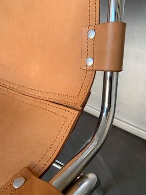 Dining Chair with New Leather by Charlotte Perriand for Les Arcs, 1960s-ZM-1278991