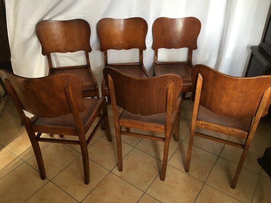 Dining Chairs, 1950s, Set of 6-WQQ-843794