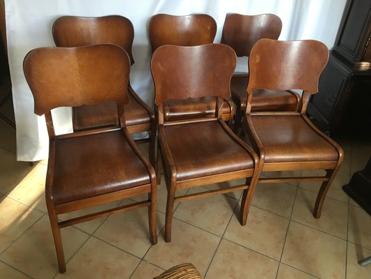 Dining Chairs, 1950s, Set of 6-WQQ-843794