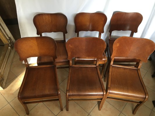 Dining Chairs, 1950s, Set of 6-WQQ-843794