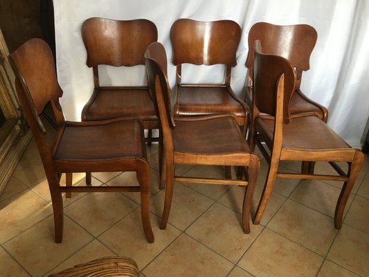 Dining Chairs, 1950s, Set of 6-WQQ-843794