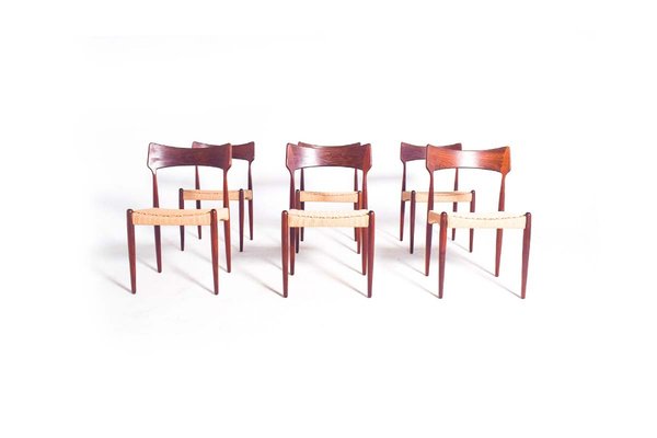 Dining Chairs attributed to Bernhard Pedersen & Son, 1960s, Set of 6-XWB-1813858