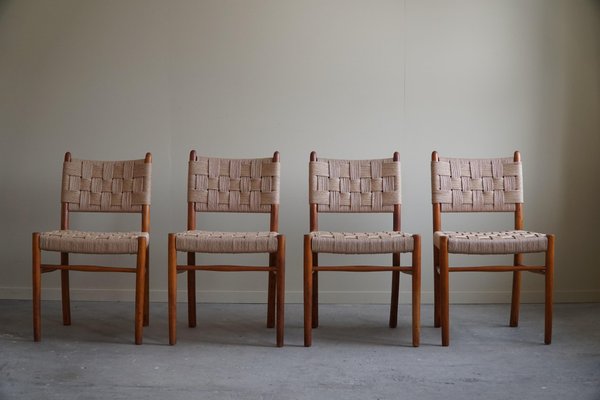 Dining Chairs attributed to Karl Schrøder for Fritz Hansen, 1930s, Set of 4-MXF-1719767