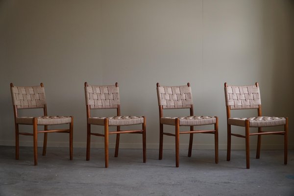 Dining Chairs attributed to Karl Schrøder for Fritz Hansen, 1930s, Set of 4-MXF-1719767