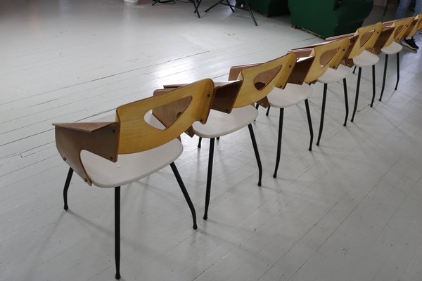 Dining Chairs by Carlo Ratti for Industria Legni Curvati, Milan, 1950s, Set of 6-AA-1703170