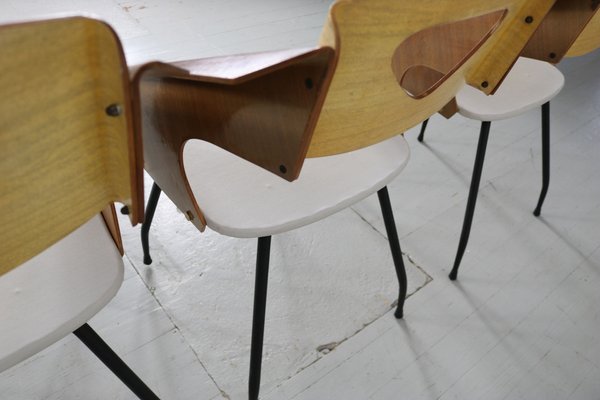 Dining Chairs by Carlo Ratti for Industria Legni Curvati, Milan, 1950s, Set of 6-AA-1703170