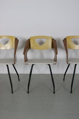 Dining Chairs by Carlo Ratti for Industria Legni Curvati, Milan, 1950s, Set of 6-AA-1703170