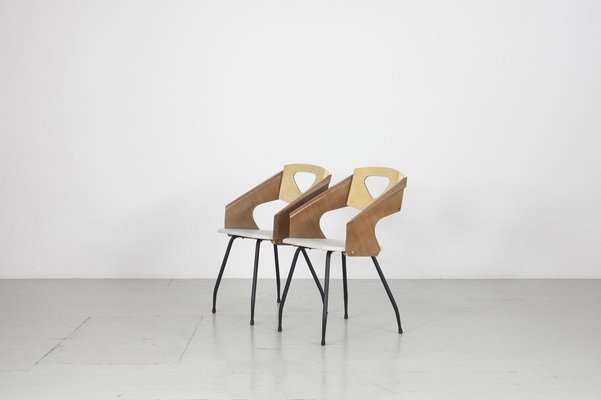 Dining Chairs by Carlo Ratti for Industria Legni Curvati, Milan, 1950s, Set of 6-AA-1703170