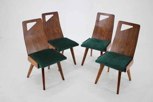 Dining Chairs by J. Kroha for Grand Hotel, Czechoslovakia, 1930s, Set of 4-TZ-1185421