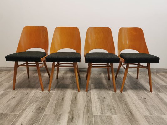 Dining Chairs by Radomir Hoffman for Ton, 1950s, Set of 4-QJA-1749046