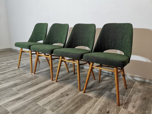 Dining Chairs by Radomir Hoffman for Ton, 1950s, Set of 4-QJA-1729649