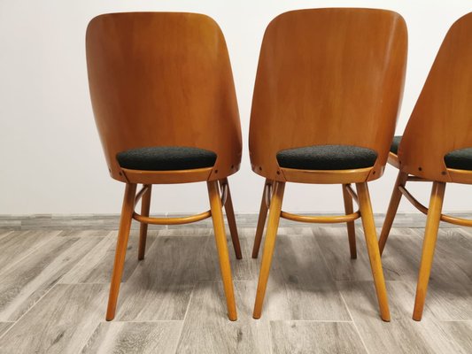 Dining Chairs by Radomir Hoffman for Ton, 1950s, Set of 4-QJA-1749046