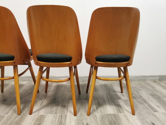 Dining Chairs by Radomir Hoffman for Ton, 1950s, Set of 4-QJA-1749046