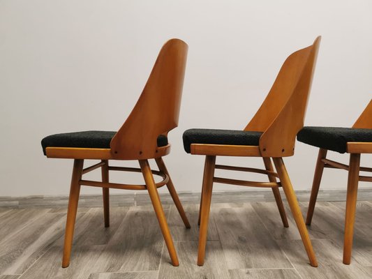 Dining Chairs by Radomir Hoffman for Ton, 1950s, Set of 4-QJA-1749046