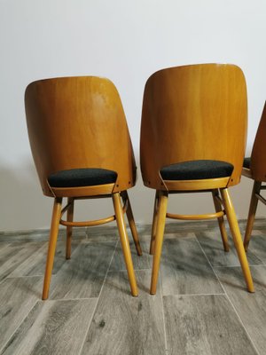 Dining Chairs by Radomir Hoffman for Ton, 1950s, Set of 4-QJA-1749046