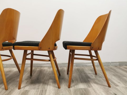 Dining Chairs by Radomir Hoffman for Ton, 1950s, Set of 4-QJA-1749046