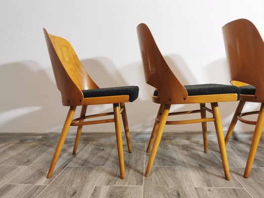 Dining Chairs by Radomir Hoffman for Ton, 1950s, Set of 4-QJA-1749046