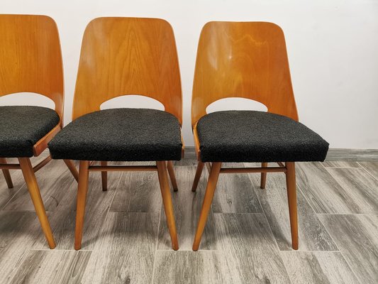 Dining Chairs by Radomir Hoffman for Ton, 1950s, Set of 4-QJA-1749046