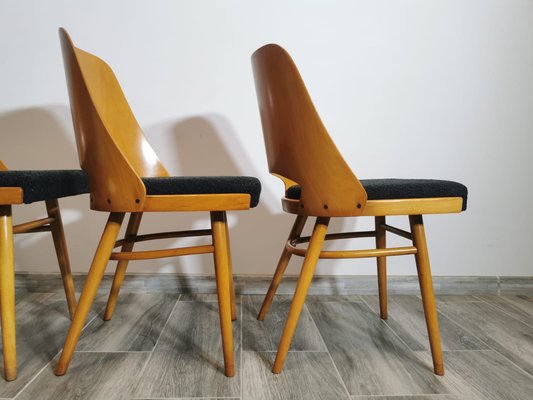 Dining Chairs by Radomir Hoffman for Ton, 1950s, Set of 4-QJA-1749046