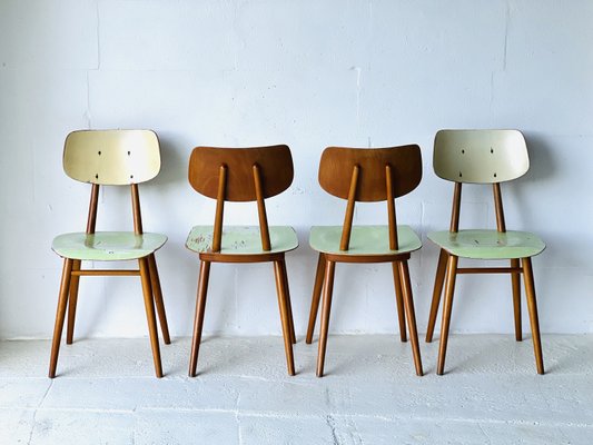 Dining Chairs by Ton, 1960s, Set of 4-ALG-2022441