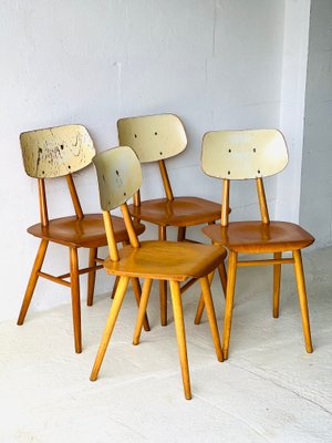 Dining Chairs by Ton, 1960s, Set of 4-ALG-2017556