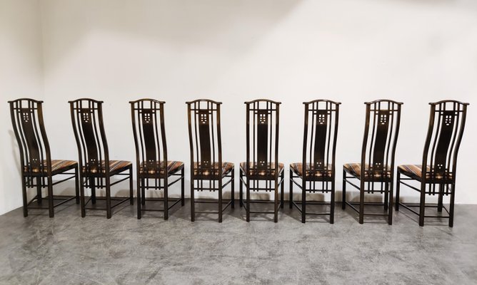 Dining Chairs by Umberto Asnago for Giorgetti, 1980s, Set of 8-IRH-1009760