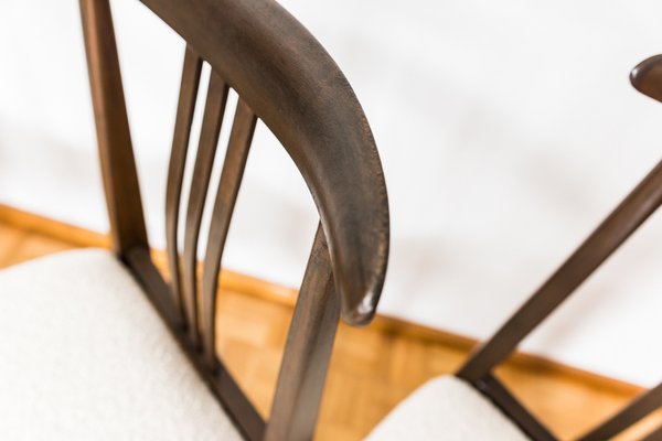 Dining Chairs in Beige Boucle by M. Zieliński, 1960s, Set of 4-IXL-1821919