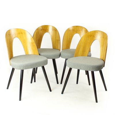 Dining Chairs in Oak & Fabric by Antonin Šuman for Tatra, 1960s, Set of 4-UL-1768288