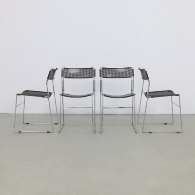 Dining Chairs in Perforated Metal from Arrben, 1980s, Set of 4-RZV-1798091