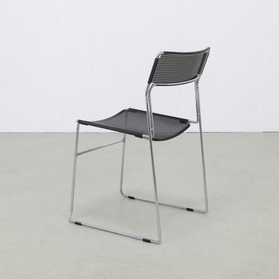 Dining Chairs in Perforated Metal from Arrben, 1980s, Set of 4-RZV-1798091