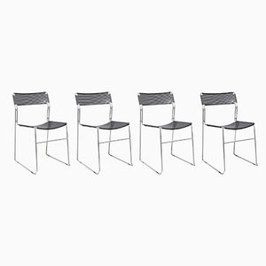 Dining Chairs in Perforated Metal from Arrben, 1980s, Set of 4-RZV-1798091