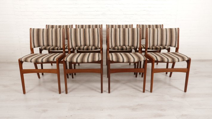 Dining Chairs in Teak by Erik Buch, Set of 8-HPM-2036716