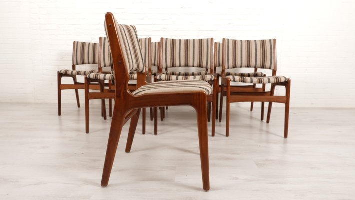 Dining Chairs in Teak by Erik Buch, Set of 8-HPM-2036716