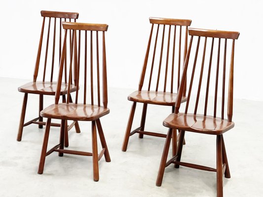 Dining Chairs in the style of George Nakashima, Set of 4-XLH-1783071