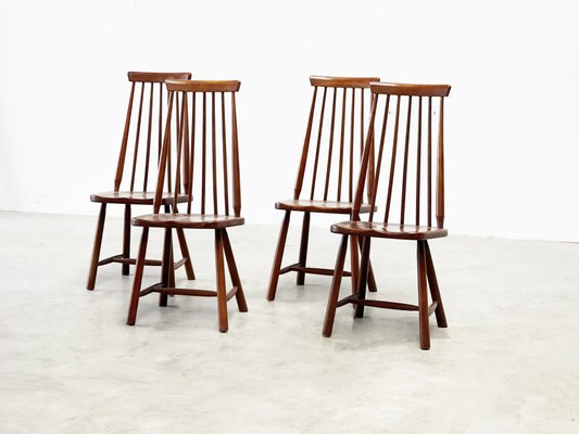 Dining Chairs in the style of George Nakashima, Set of 4-XLH-1783071