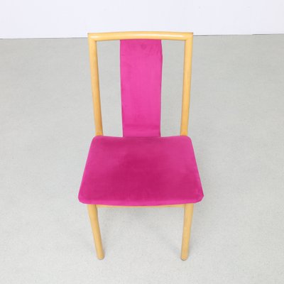 Dining Chairs in Velvet by K. Høffer-Larsen, 1980s, Set of 4-RZV-1720765