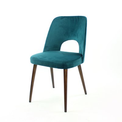 Dining Chairs in Velvet by Oswald Haerdtl for Ton, Czechoslovakia, 1950s, Set of 5-UL-1112643