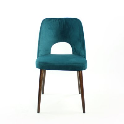 Dining Chairs in Velvet by Oswald Haerdtl for Ton, Czechoslovakia, 1950s, Set of 5-UL-1112643