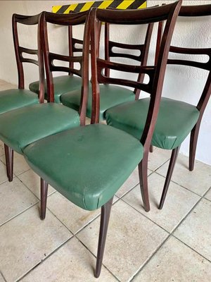 Dining Chairs in Wood and Skai by Ico & Luisa Parisi, 1960s, Set of 6-EBQ-1784928