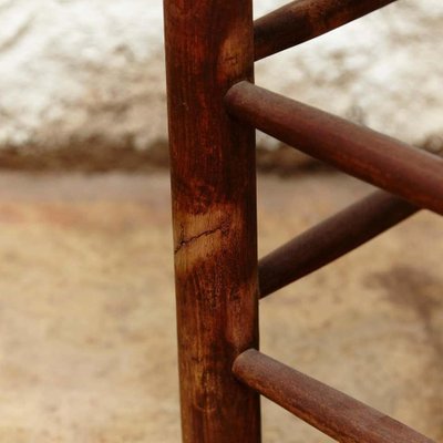 Dining Chairs in Wood & Rattan in the style of Charlotte Perriand, 1950s, Set of 6-WM-1287970