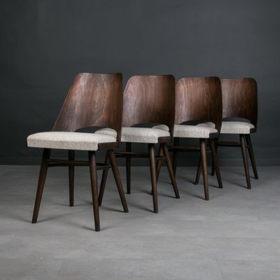 Dining Chairs Model 514 in Boucle by Radomir Hofman for Ton, 1960s, Set of 4-WZF-1729673