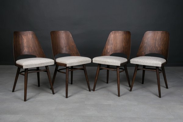 Dining Chairs Model 514 in Boucle by Radomir Hofman for Ton, 1960s, Set of 4-WZF-1729673